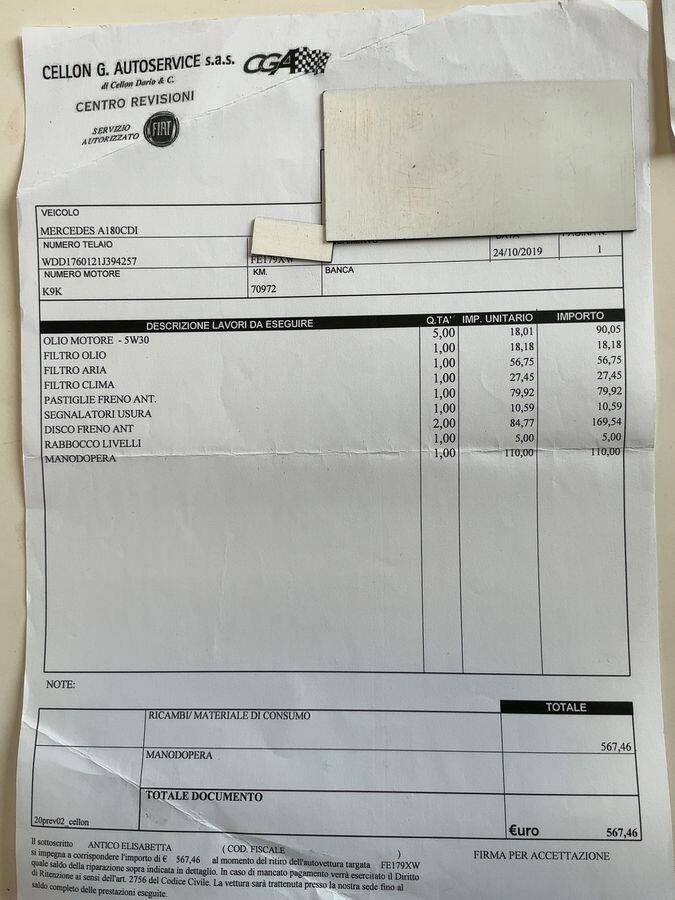 MERCEDES CLASE A 180 1.5 DIESEL - AUTOMATICA