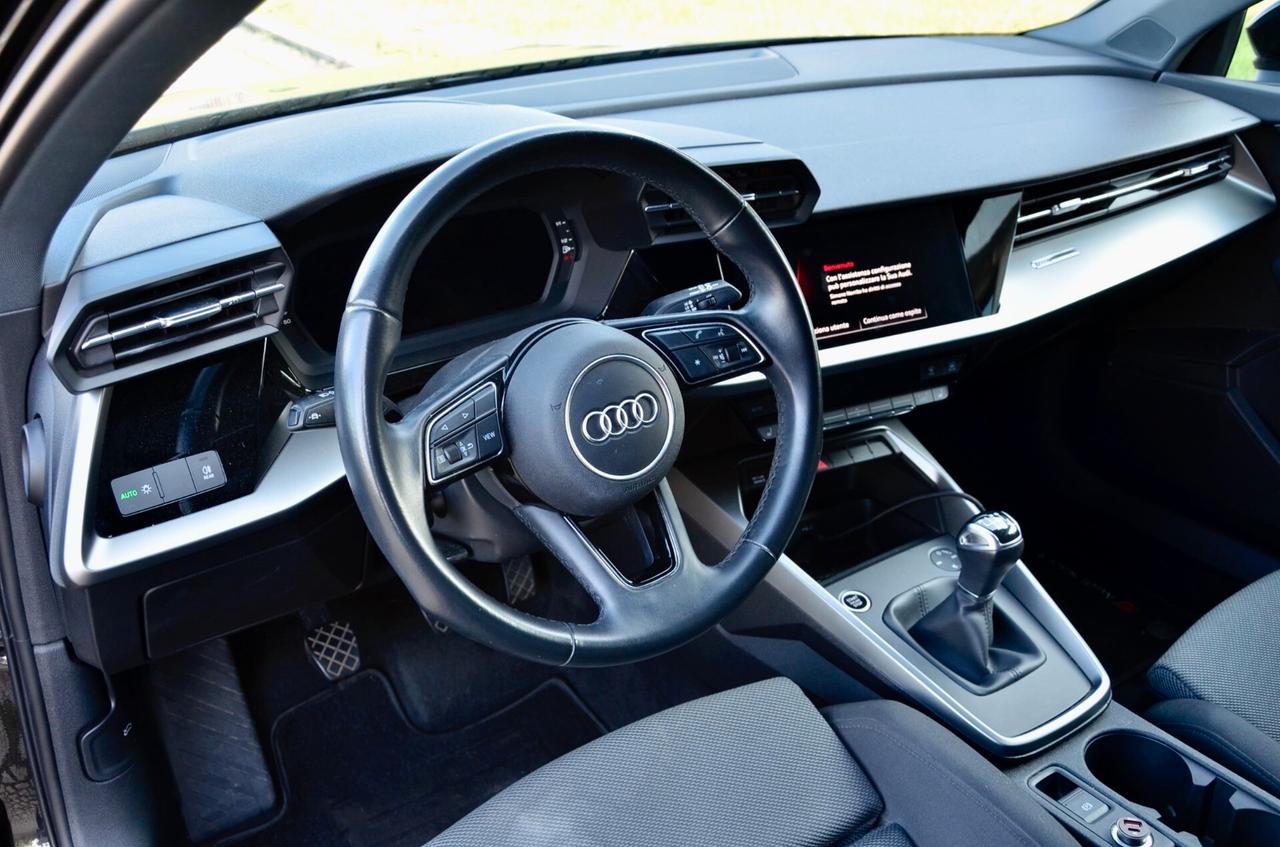 AUDI A3 SPB 35 1.5 TFSI BUSINESS 150cv, SERVICE AUDI, EURO 6D, FARI LED, APPLE ANDROID, PERMUTE