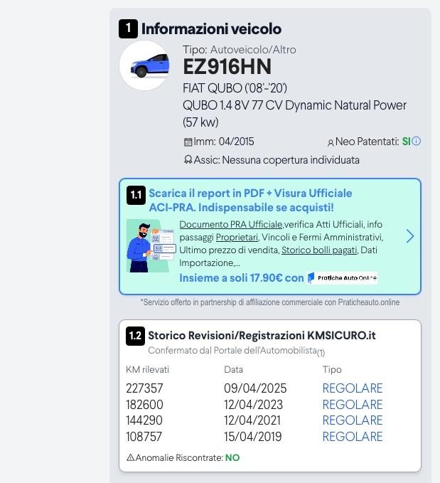 Fiat Qubo 1.4 8V 77 CV Dynamic Natural Power