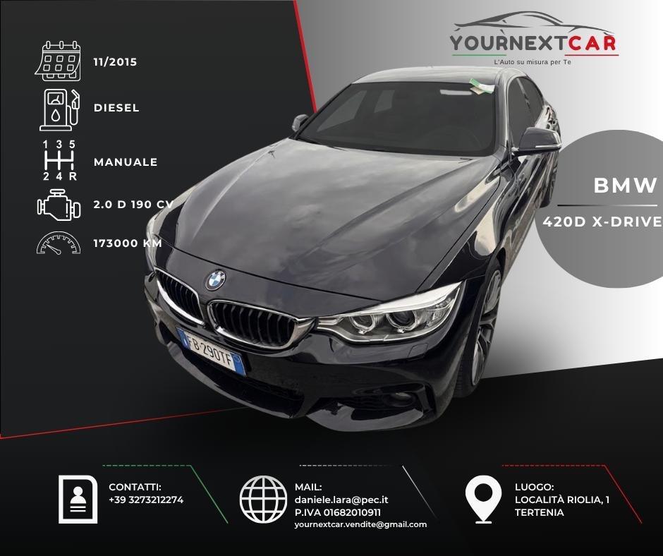 BMW 420D GRANDCOUPE MSPORT XDRIVE MANUALE