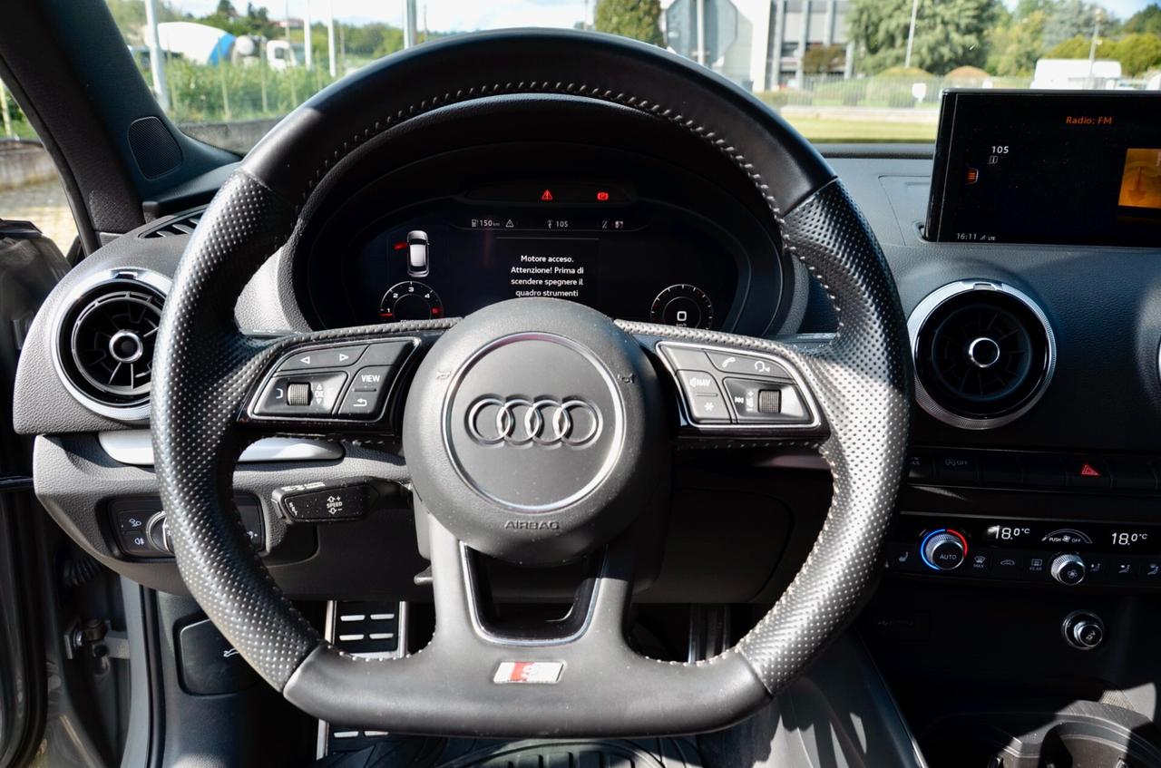 AUDI A3 SPB 35 2.0 TDI S-LINE INT-EXT 150cv, SERVICE UFF AUDI, EURO 6D, FARI LED, NAVI, 19", PERMUTE