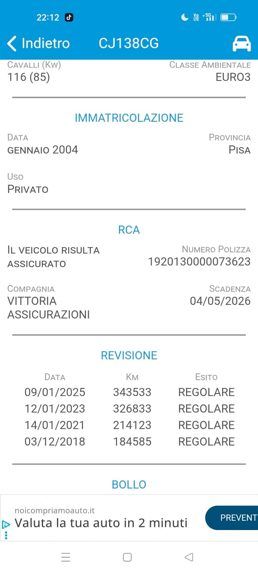 Toyota RAV 4 RAV4 2.0 Tdi D-4D cat 5 porte