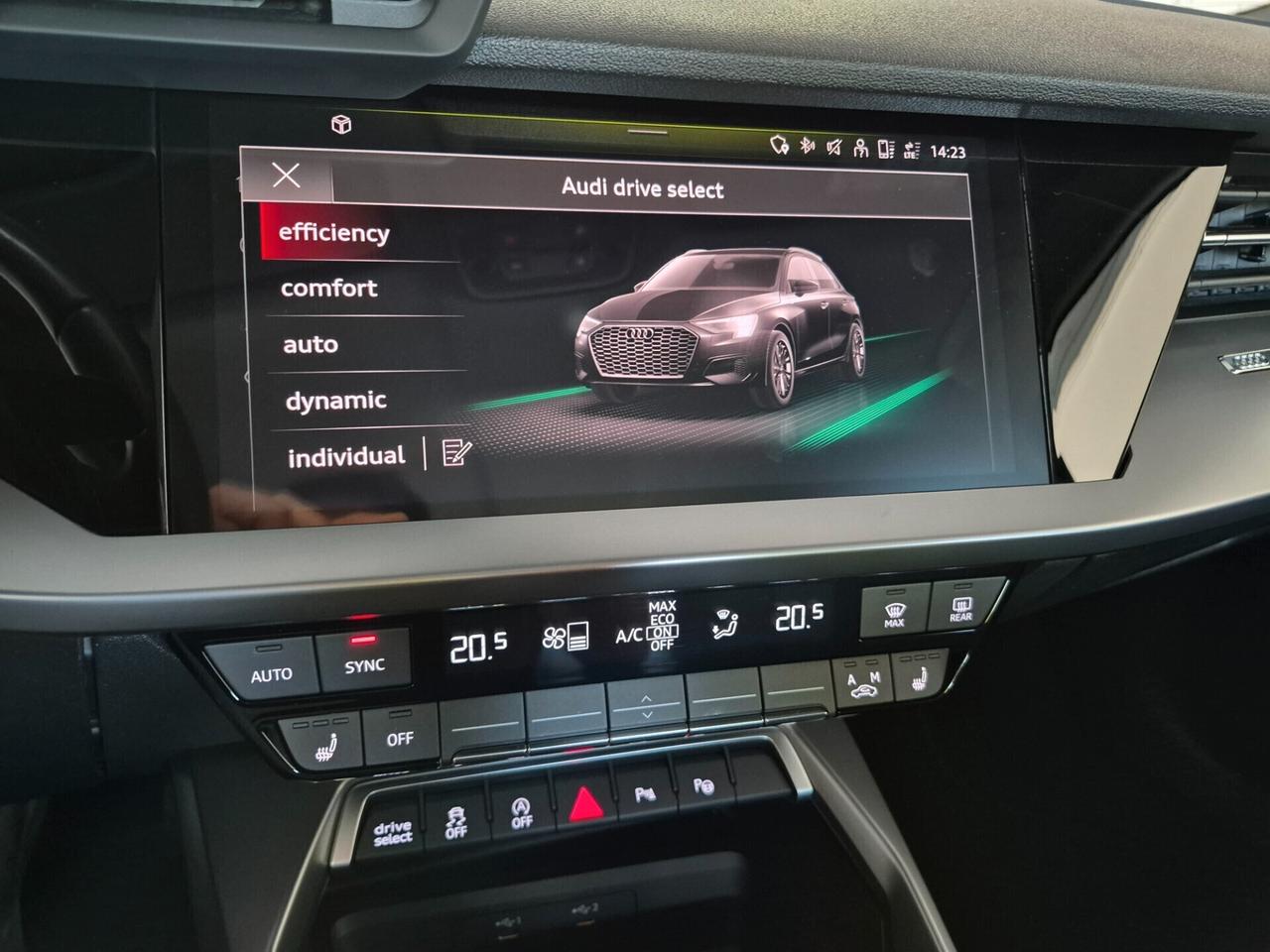 Audi A3 SPB 35 1.5 TFSI MHEV S-TRONIC LED APPLE CAR PLAY/ANDROID AUTO ACC RICARICA WIRELESS SEDILI SPORTIVI RISCALDABILI