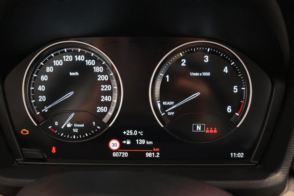 BMW X1 16D 115CV 6M. S-DRIVE BUSINESS ADVANTAGE ( CRUISE - PELLE - CARPLAY - NAVI - PARK ASSISTANT - TELECAMERA POST. )