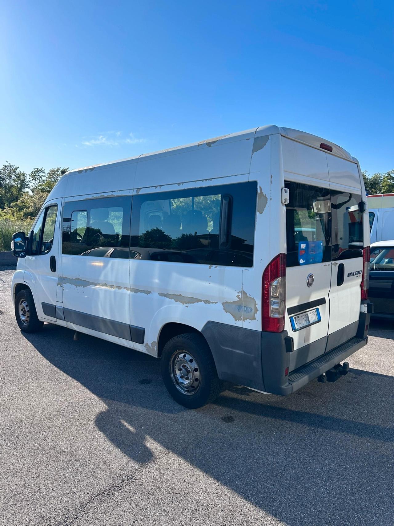 FIAT DUCATO 9 POSTI 33 2.3 MJT PL-TM PANORAMA 9 POSTI PASSO LUNGO TETTO ALTO GANCIO TRAINO