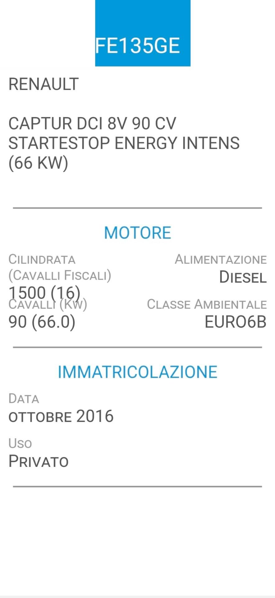 RENAULT CAPTUR 1,5 dCi-CINTA DISTR-EURO 6B-UNICO PROPRIE