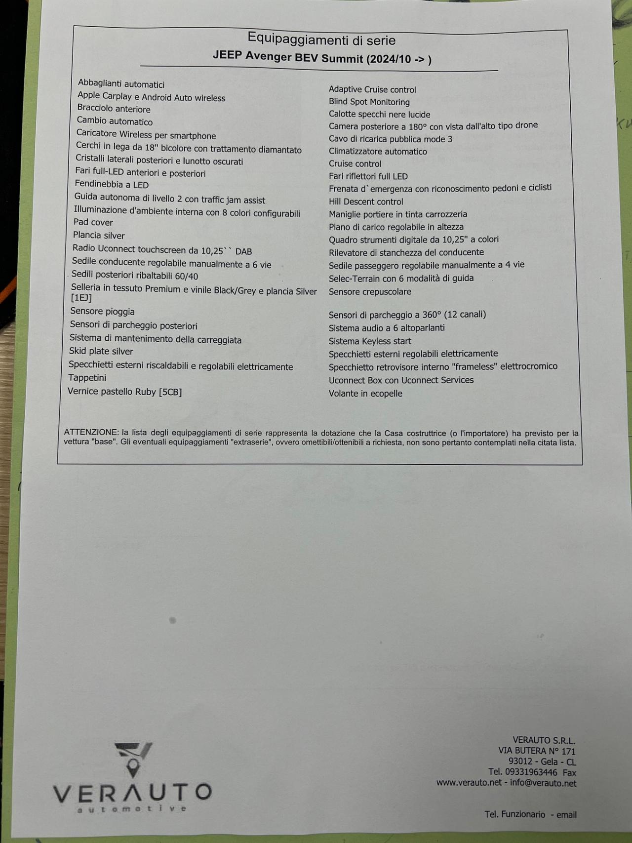 Jeep Avenger BEV Summit possibilità trasformazione AutocarroN1