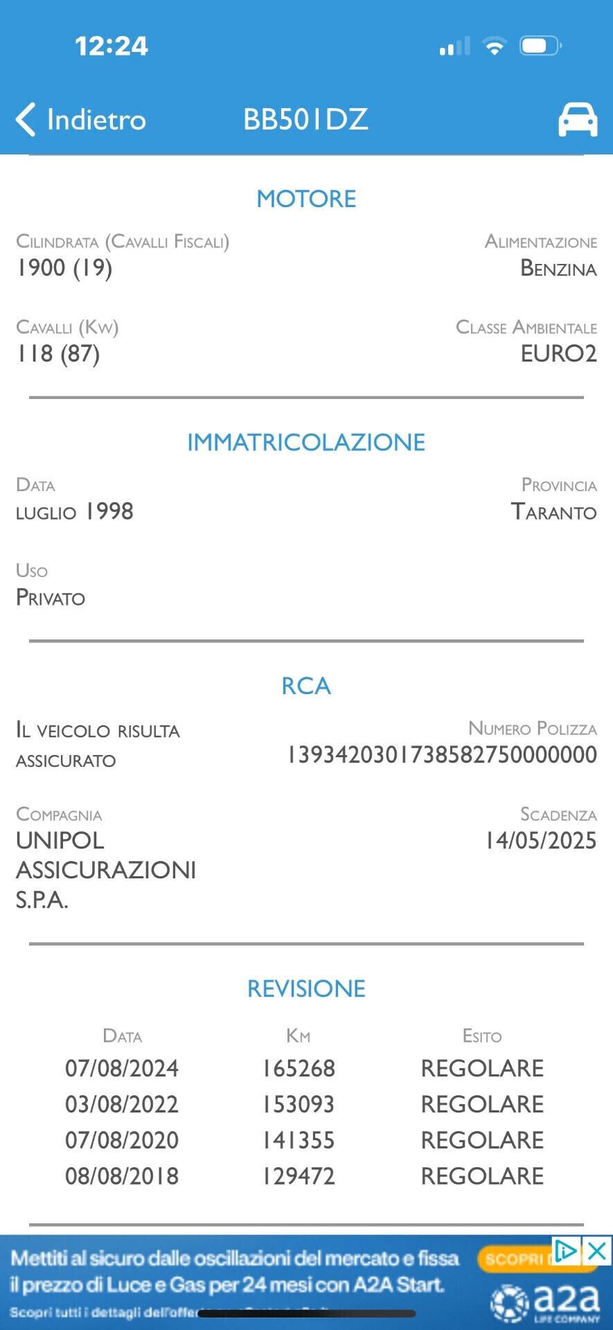 Bmw 318i cat 4 porte UNICO PRORIETARIO