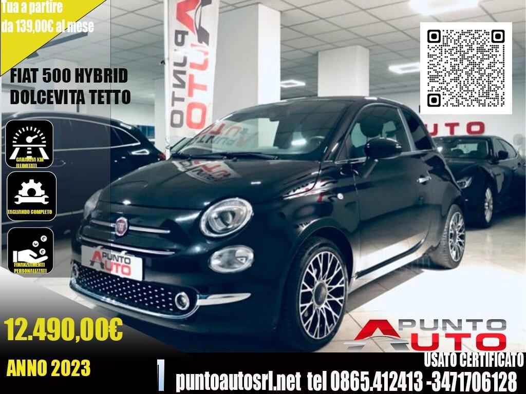 Fiat 500 1.0 Hybrid Dolcevita tetto- quadro digitale