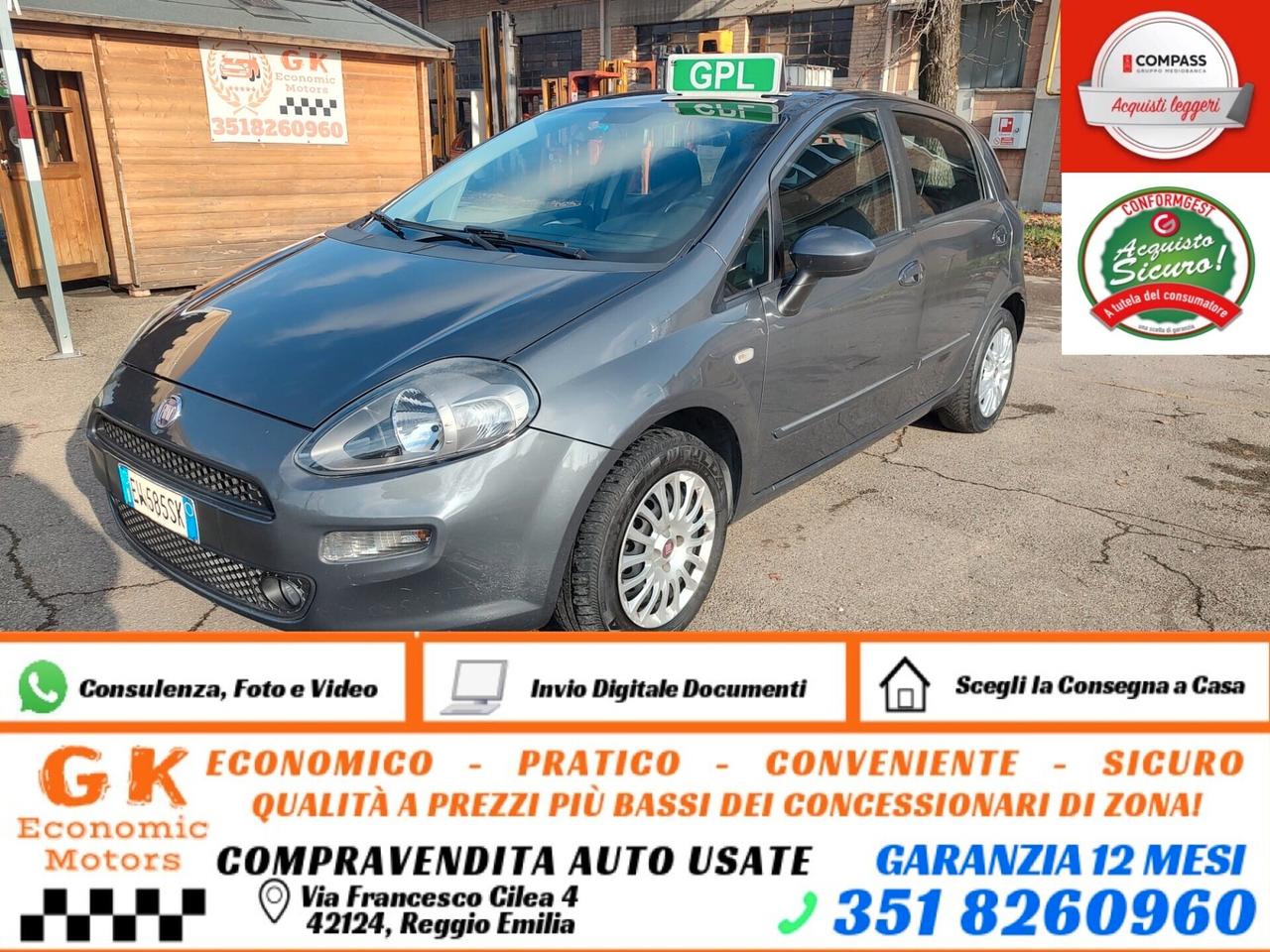 Fiat Punto 1.4 8V GPL EASYPOWER LOUNGE 57kw, OK NEOPATENTATI, GARANZIA L.12 MESI