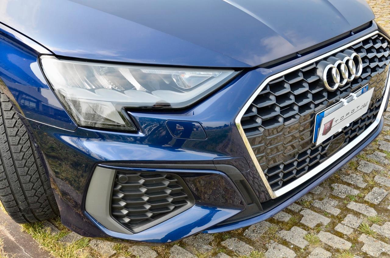 AUDI A3 SPB 30 2.0 TDI S LINE EDITION 116cv S-TRONIC, OK NEOPATENTATI, SERVICE CON FATTURE, EURO 6D, PERMUTE