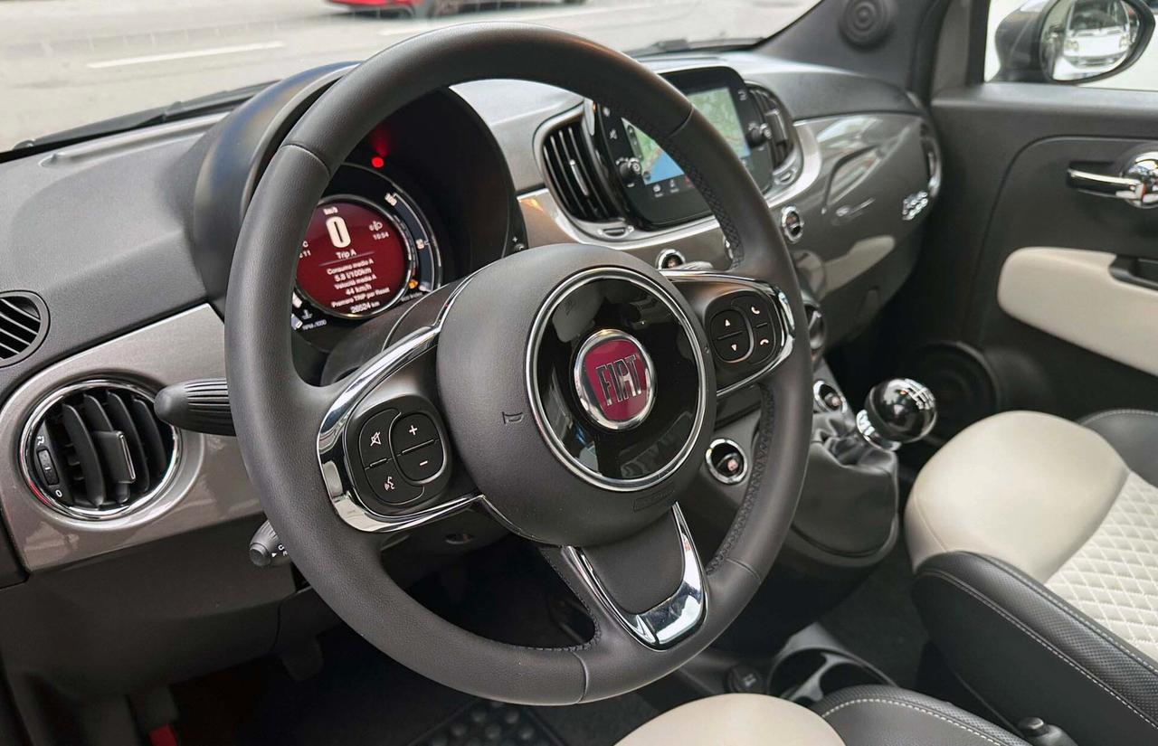 Fiat 500 1.0 Hybrid Dolcevita Unico Proprietario Interni Pelle Bianca