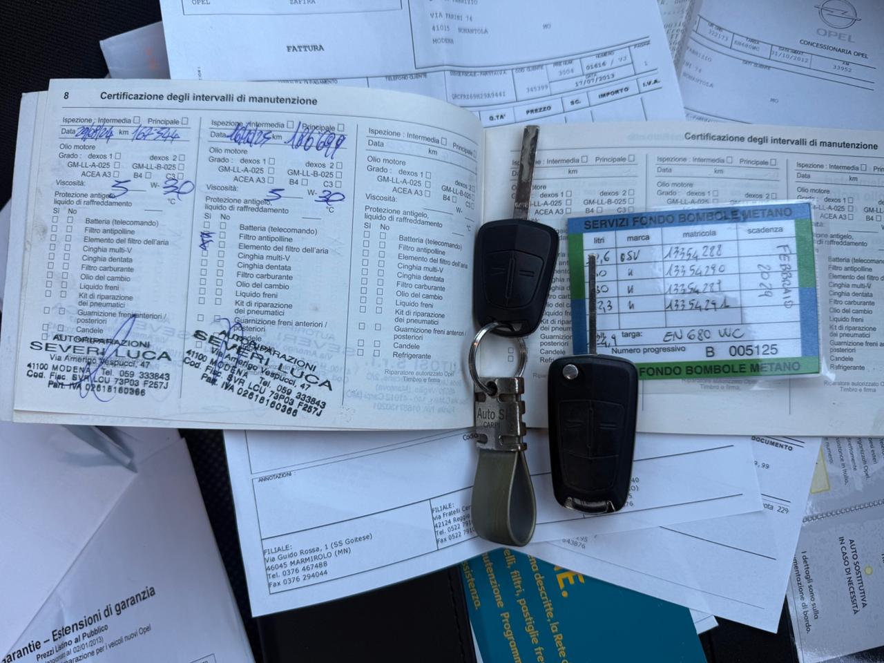 Opel Zafira 1.6 Turbo Metano 2029 7 POSTI 2012