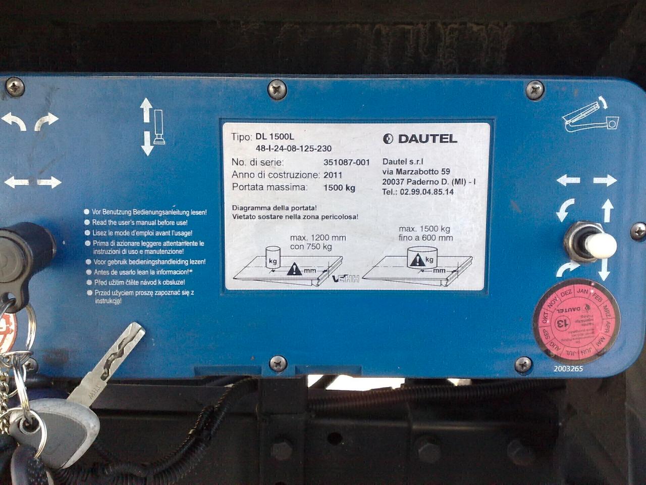 Iveco 75E14 CENTINA ALZA-ABBASSA + SPONDA - 2012