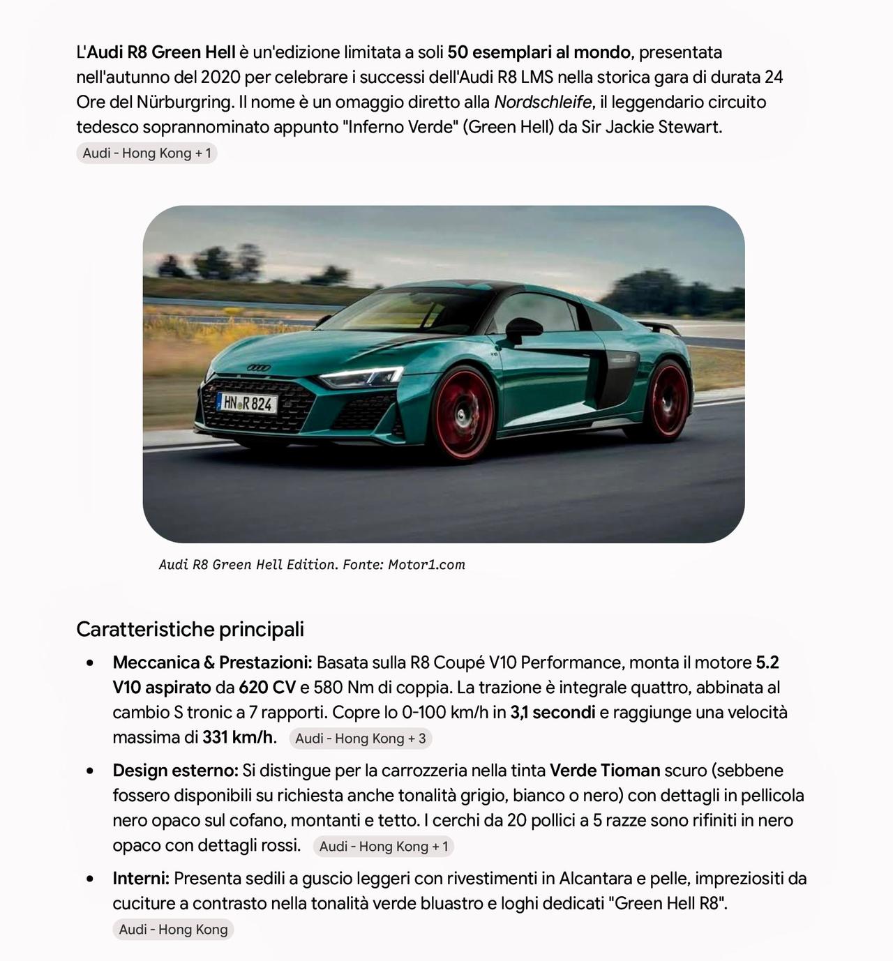 Audi R8 Coupé V10 - 50 ESEMPLARI AL MONDO