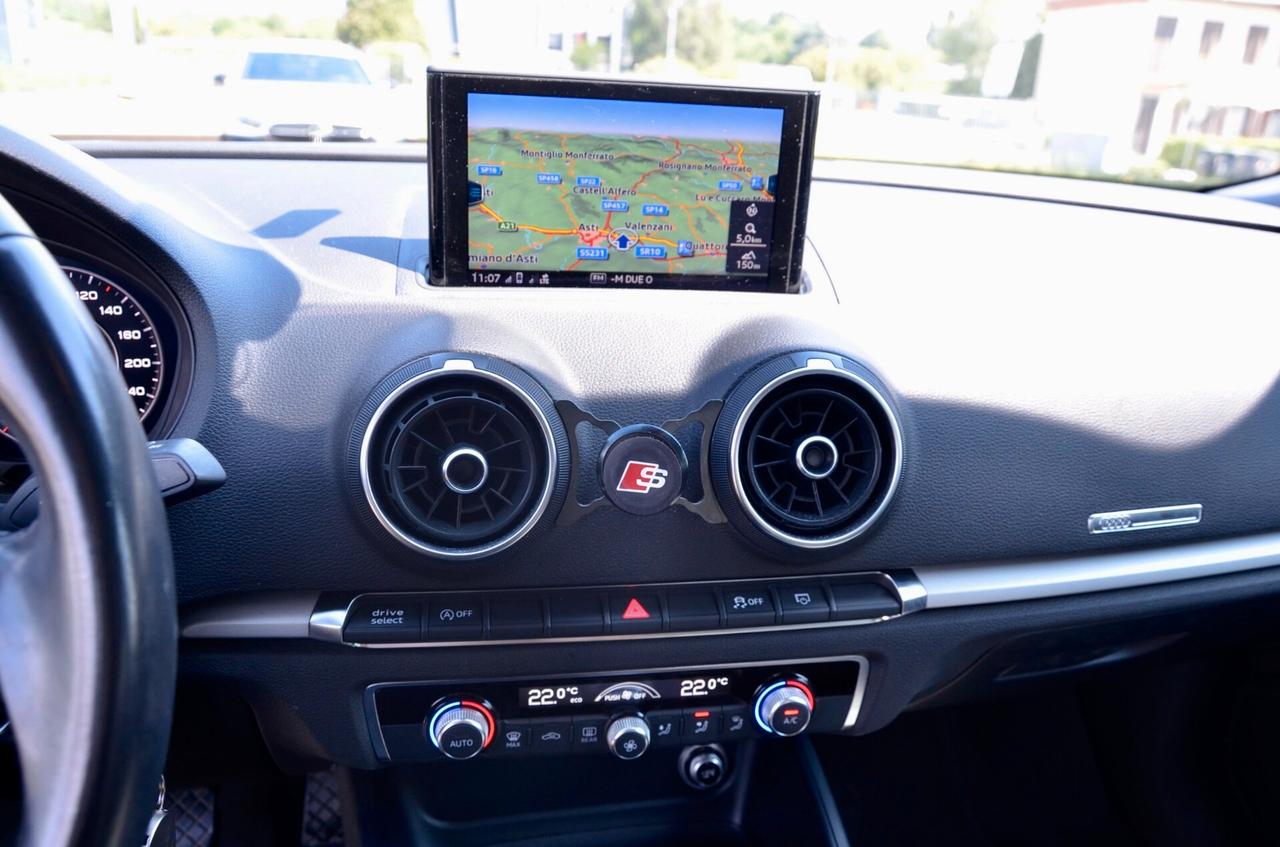 AUDI A3 SPORTBACK 30 1.6 TDI S-LINE EDITION 116cv S-TRONIC, EURO 6D, UFF ITALIANA, FULL LED, NAVI, SUBWOOFER, PERMUTE