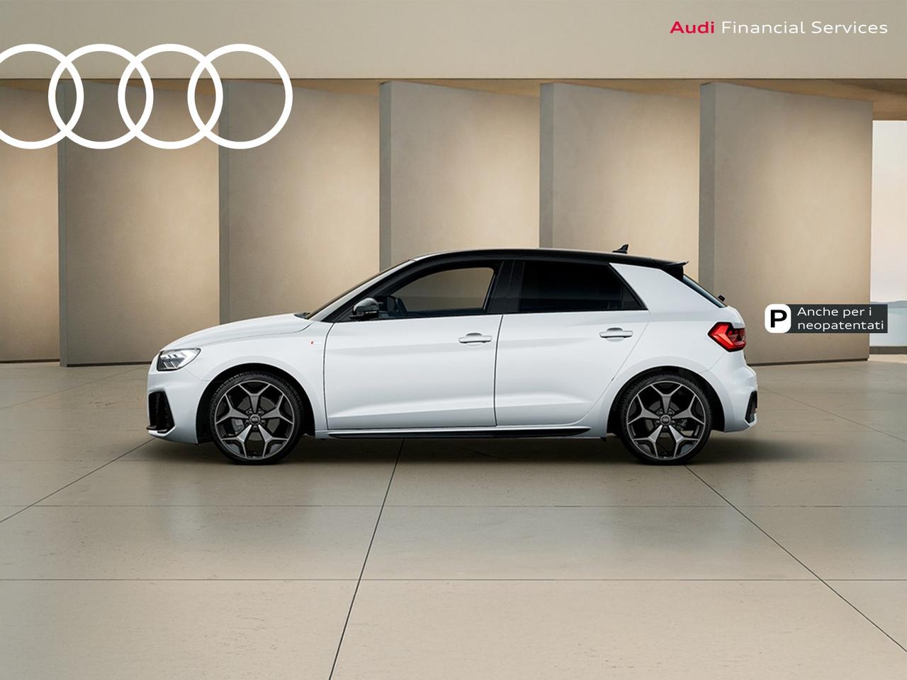 Audi A1 sportback 30 1.0 tfsi identity black 116cv s-tronic