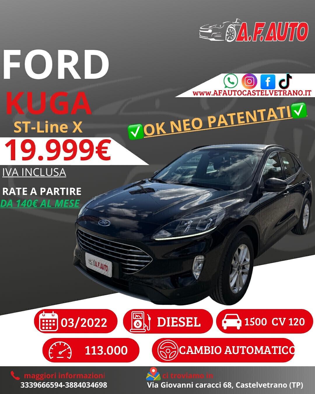 Ford Kuga 1.5 EcoBlue 120 CV aut. 2WD ST-Line X