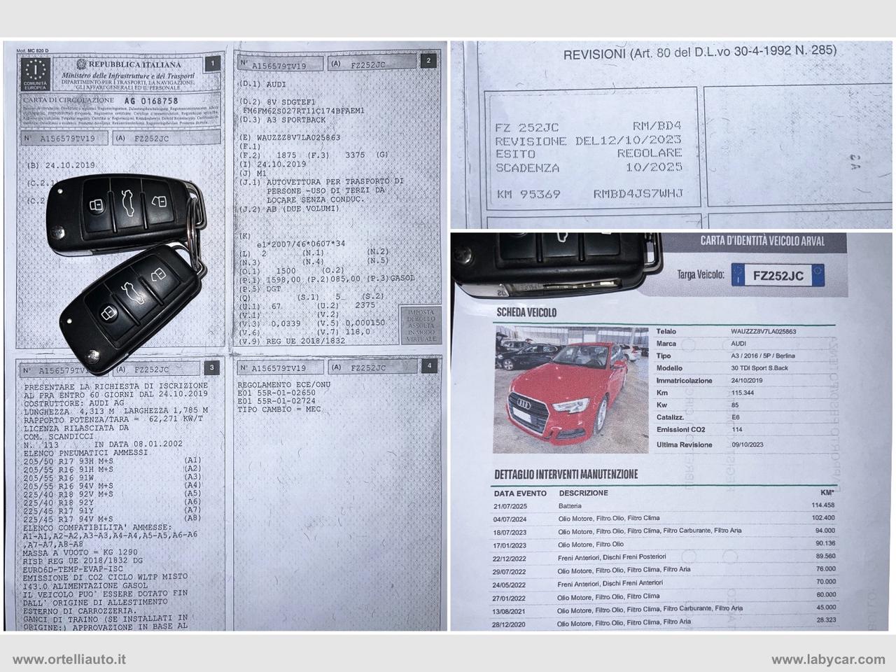 AUDI A3 SPB 30 TDI Sport