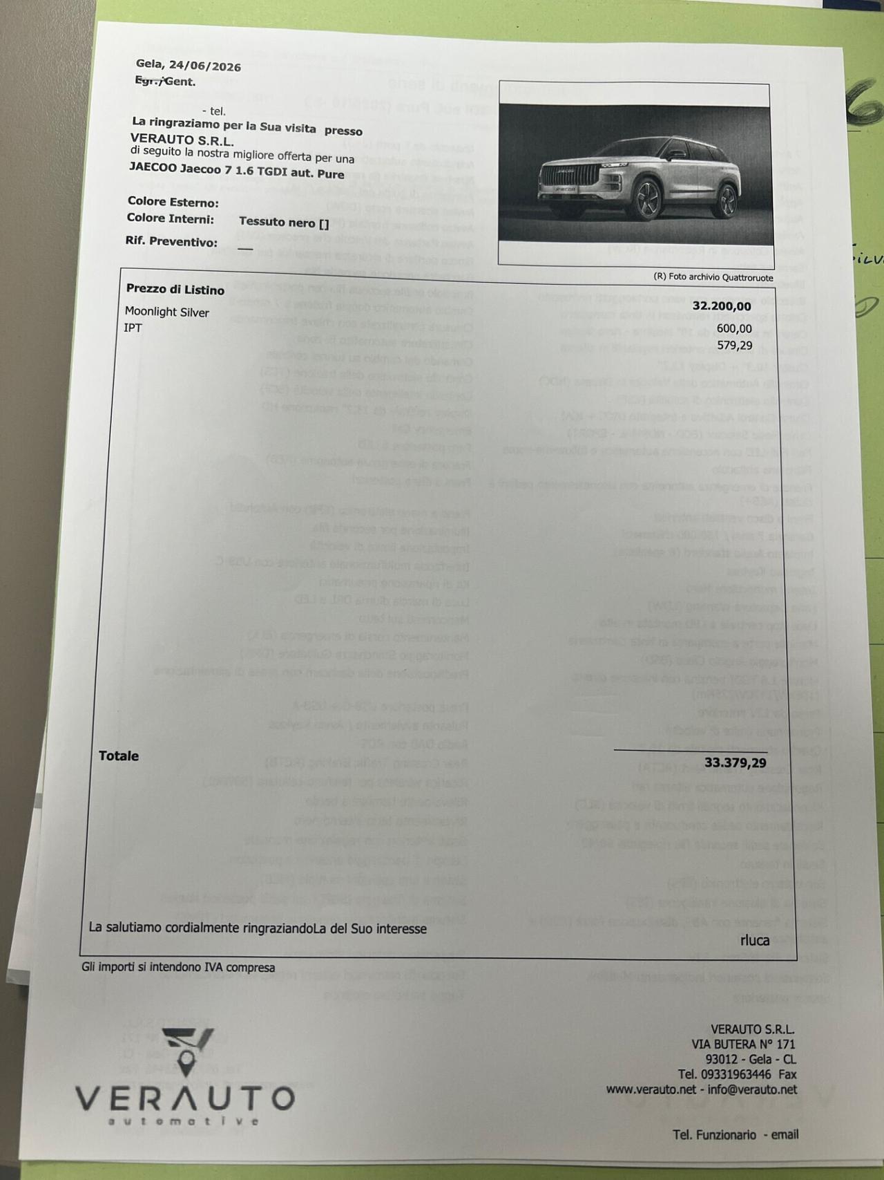 Jaecoo 7 1.6 TGDI aut. Pure - €5.800 di sconto OFFERTA VALIDA SOLO CON ROTTAMAZIONE