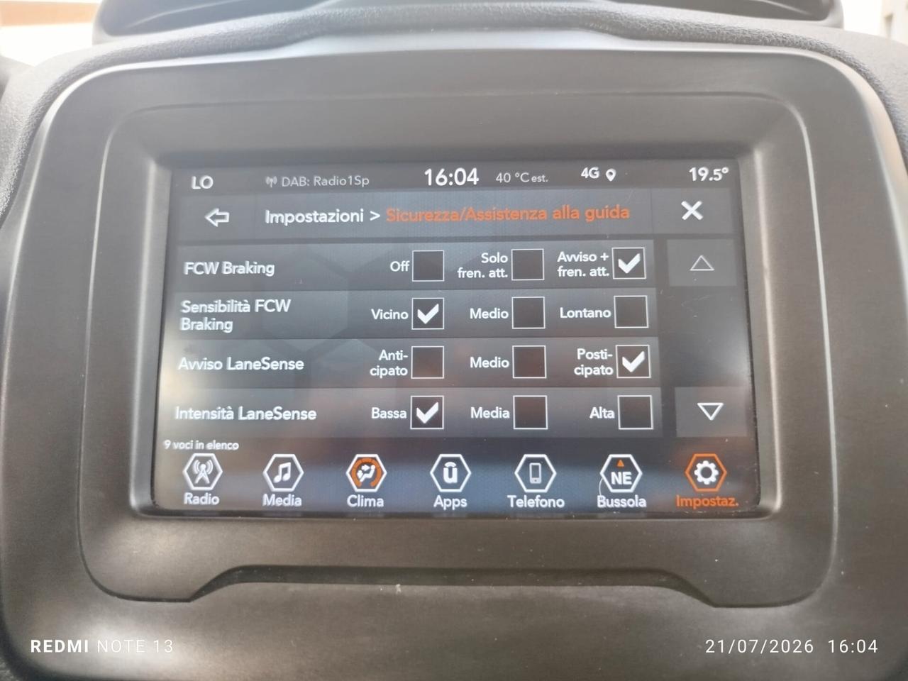RENEGADE 1.6 Mjt 130 CV Limited *PREZZO VERO* UNIPRO-CRONO TAGLIANDI