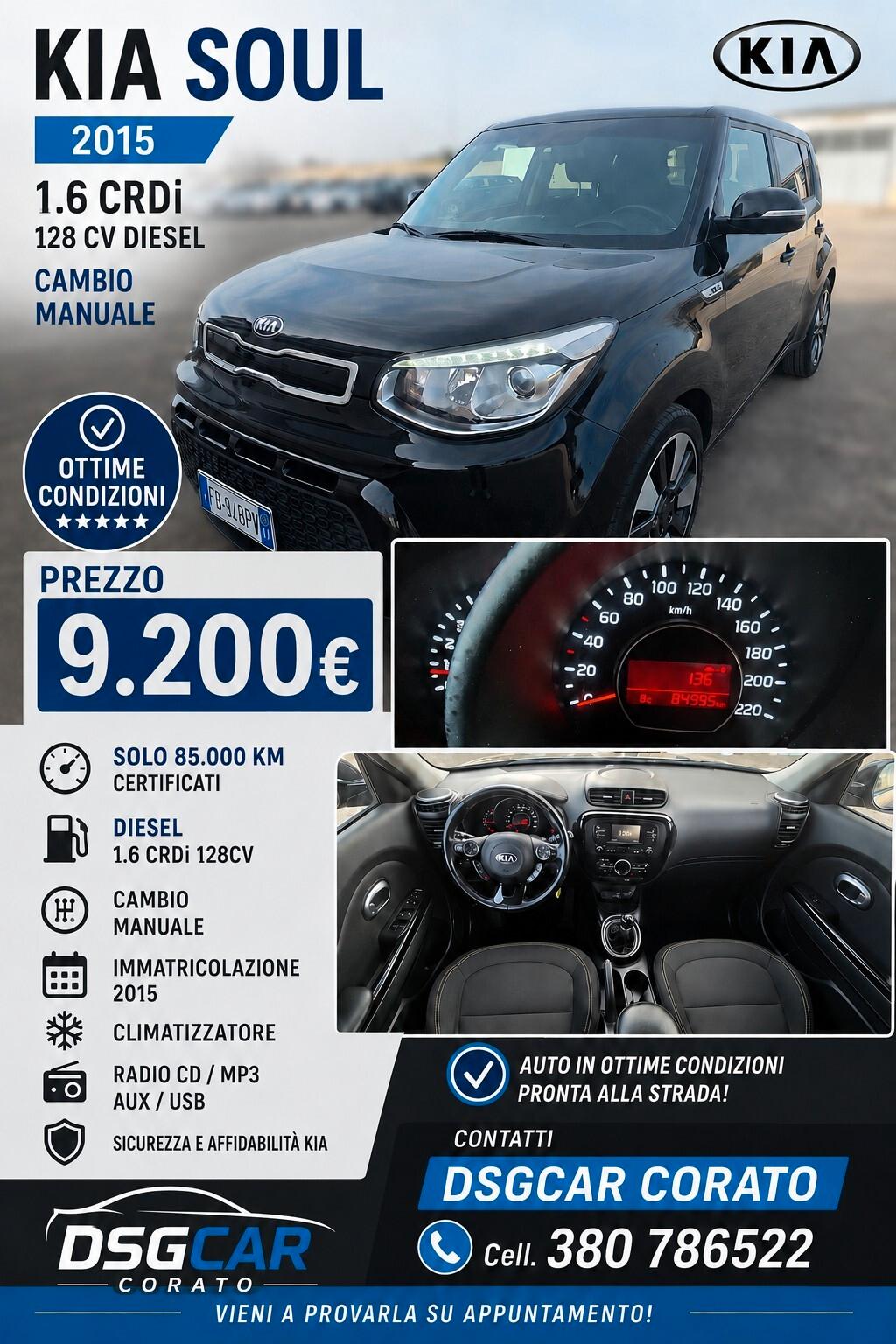 Kia Soul 1.6 CRDi 128cv solo 85mila km