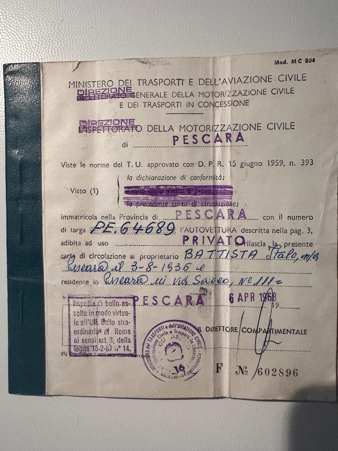 Alfa Romeo Giulia 1300 TI Possibile Permuta