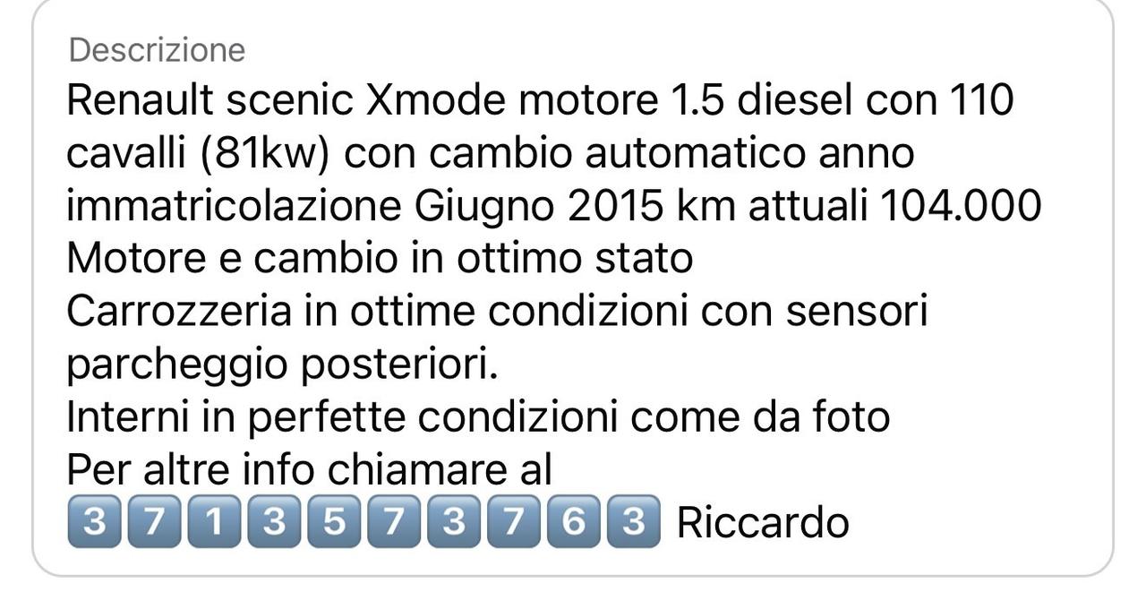 Renault Scenic Scénic XMod dCi 110 CV EDC Limited