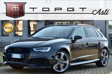 AUDI RS3 SPORTBACK 2.5 TFSI QUATTRO S-TRONIC 400cv, EURO 6D, MATRIX, HI-FI BANG&OLUFSEN, 19", PERMUTE