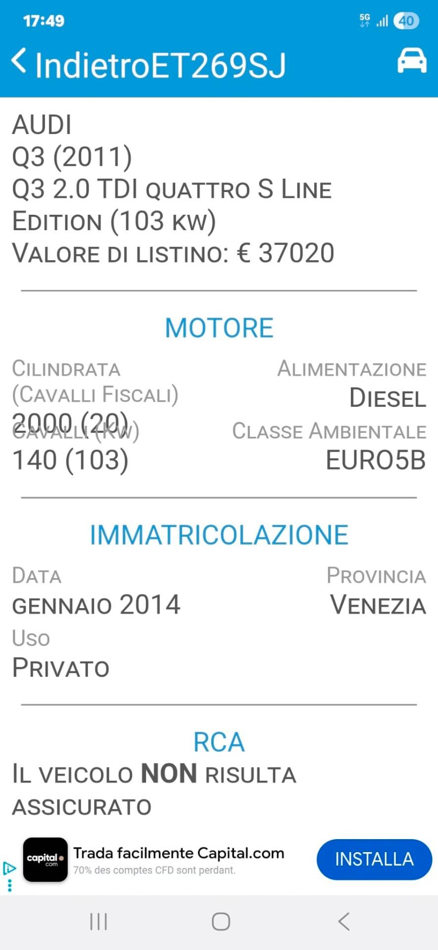 Audi Q3 2.0 TDI 4x4 perfetta e garantito 12 mesi