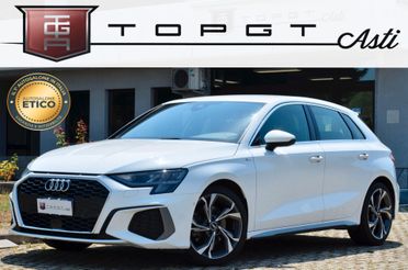 AUDI A3 SPORTBACK 30 2.0 TDI S-LINE INT+EXT 116cv S-TRONIC, EURO 6D, UFF ITALIANA, AUTO IN OTTIME CONDIZIONI, SERVICE UFF AUDI, FARI LED, APPLE ANDROID, PERMUTE
