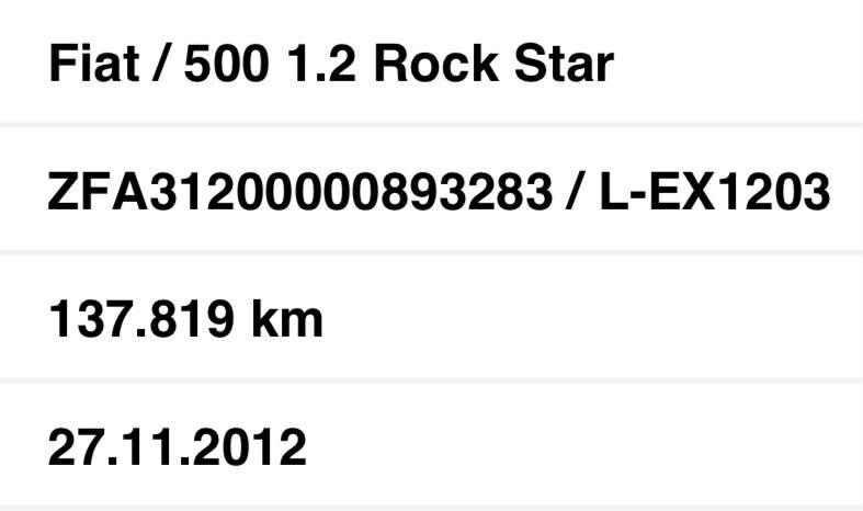 Fiat 500 1.2 ROCK STAR