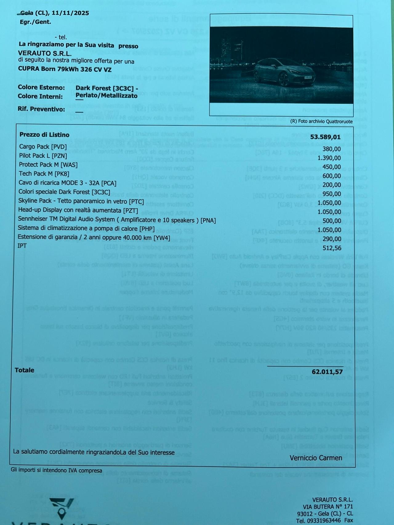 Cupra Born 79kWh 326 CV VZ Super Offerta T-Stock