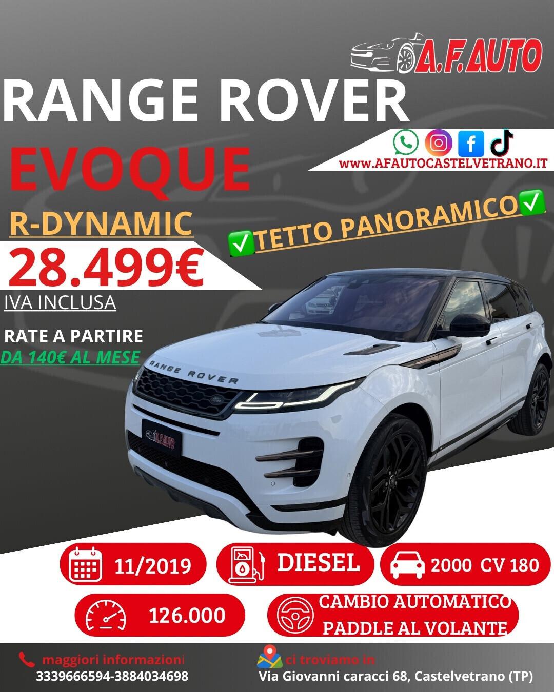Land Rover Range Evoque 2.0D I4 180 CV AWD Auto R-Dynamic