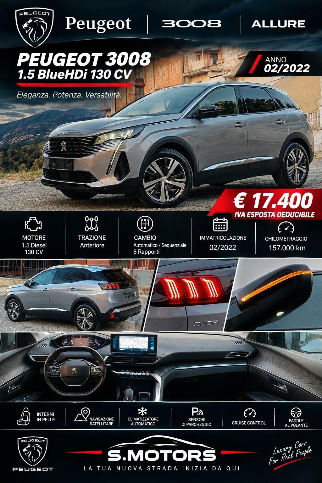 Peugeot 3008 1.5 BlueHDi 130Cv EAT8 Allure-04/2022