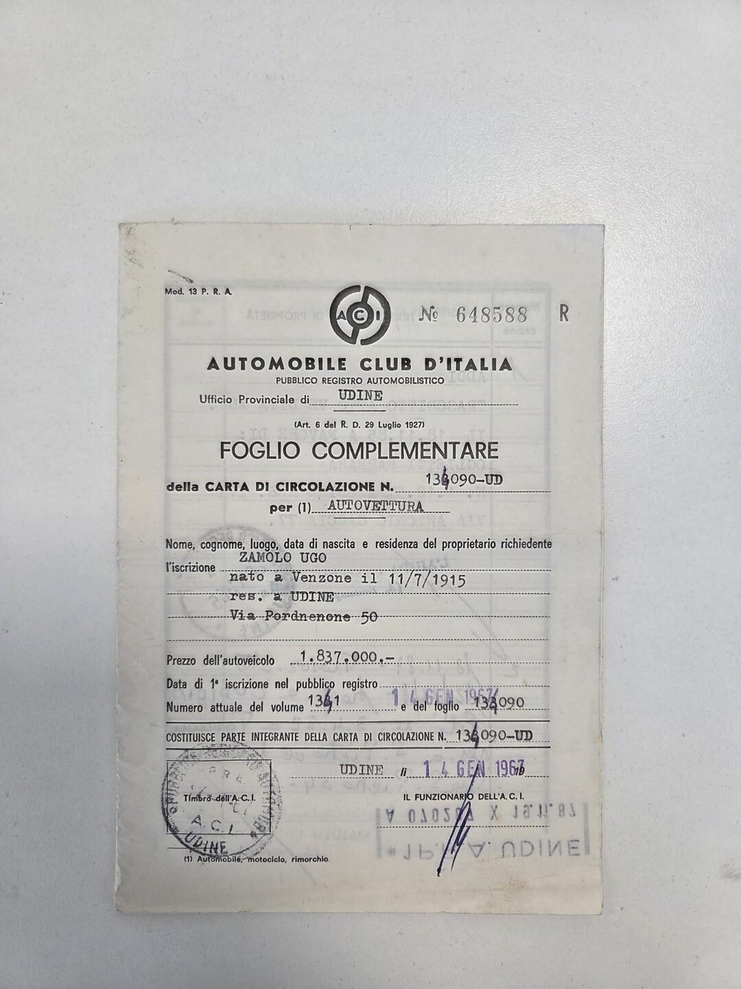 LANCIA FLAVIA DEL 1967