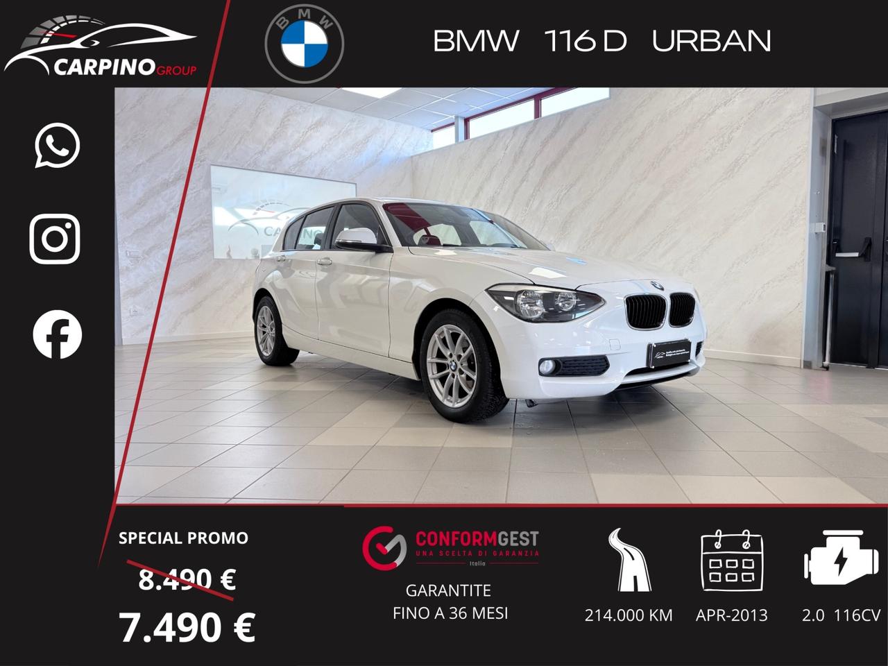 Bmw 116 116d 5p. Urban