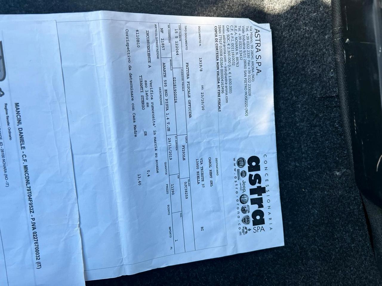 Abarth 595 1.4 Turbo T-Jet 160 CV Pista