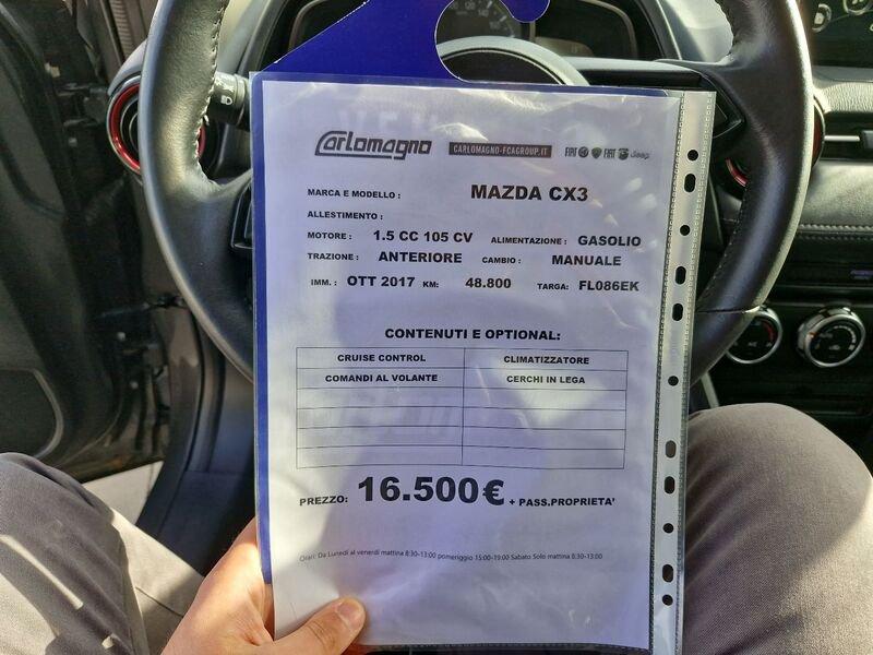 Mazda CX-3 1.5d Exceed 2wd 105cv