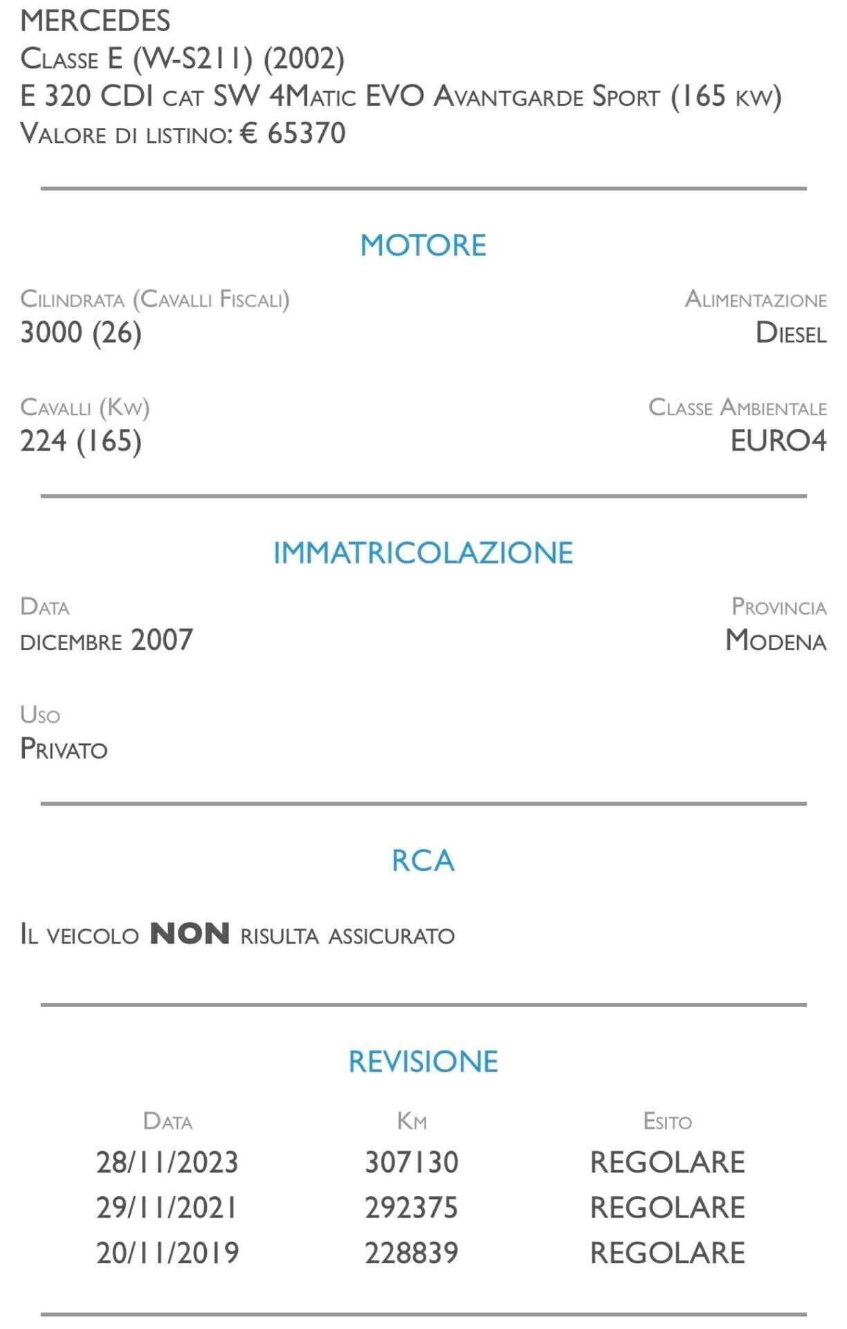 Mercedes-benz E 320 CDI cat S.W. 4Matic EVO Avantgarde Sport