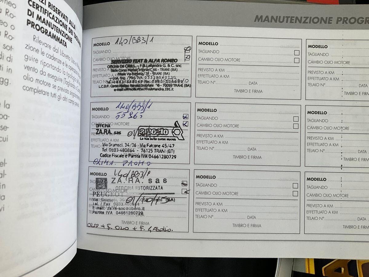 ALFA ROMEO 1.9 DIESEL - BERLINA - GARANZIA TCARS