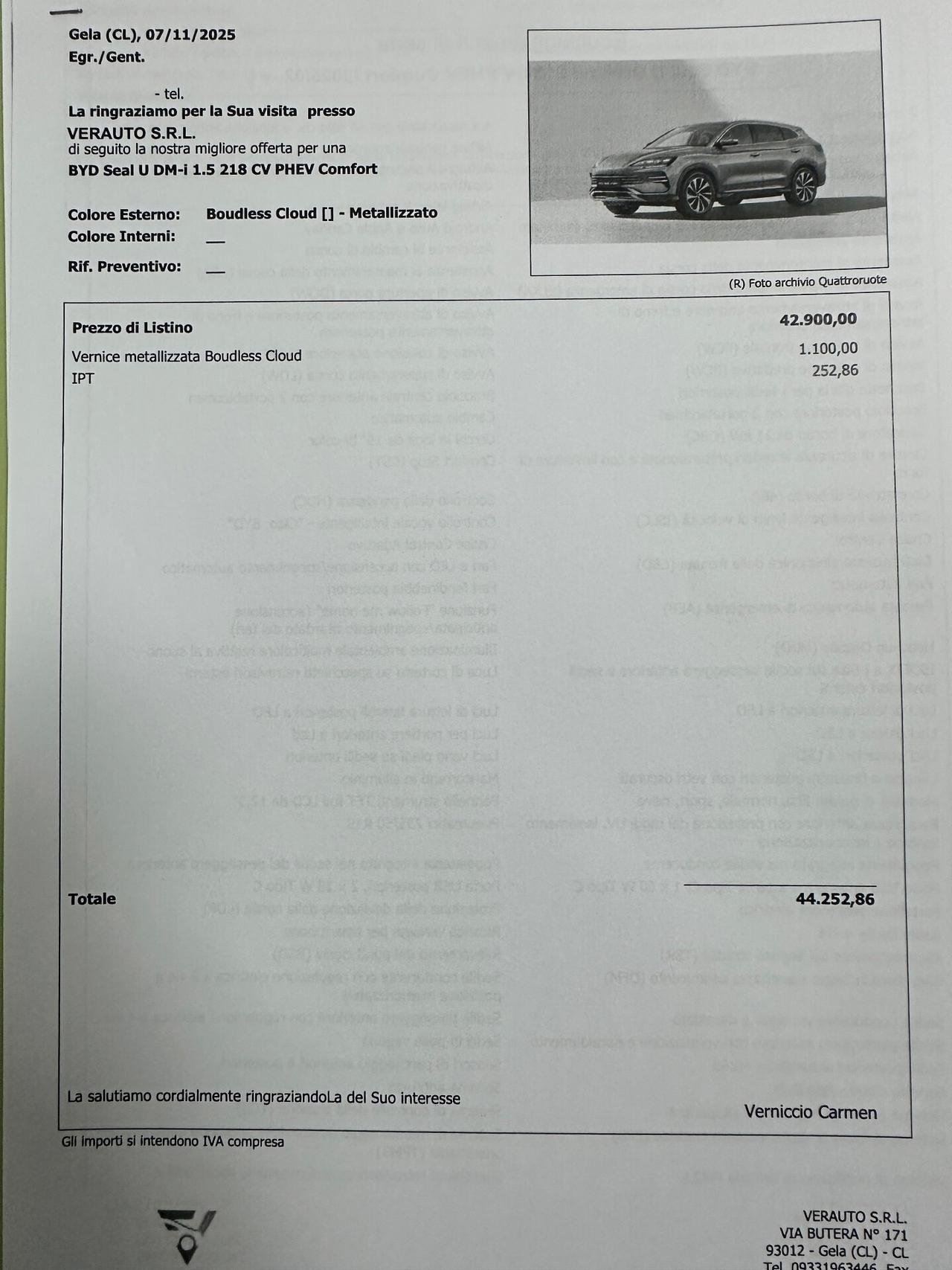 BYD Seal U 1.5 comfort 218 OFFERTA T-STOCK PREZZO IMPERDIBILE