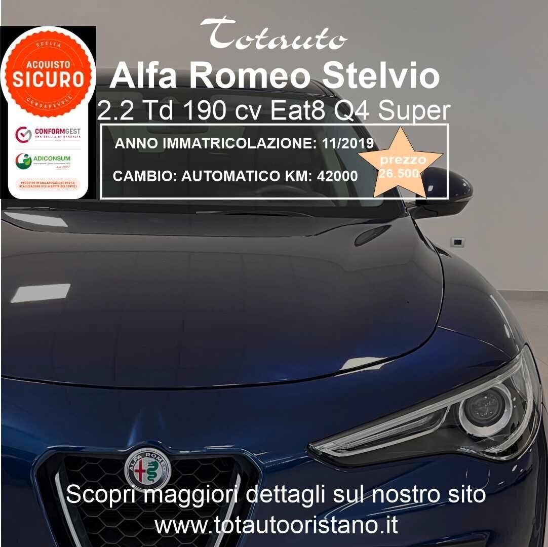 ALFA ROMEO Stelvio 2.2 Turbodiesel 190 CV AT8 Q4 Super