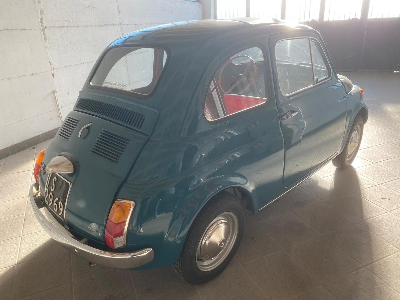 FIAT 500 F (1970) - BLU TURCHESE - CON TARGHE E LIBRETTO ORIGINALI