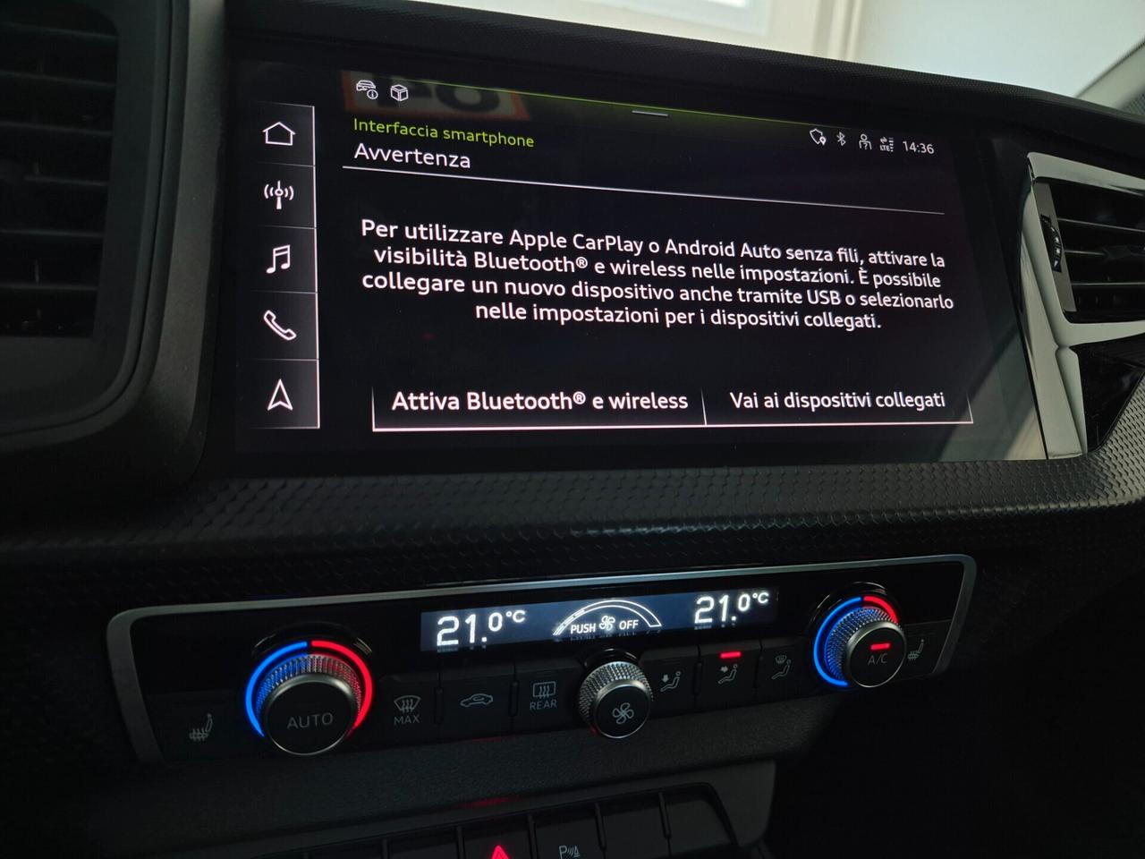 Audi A1 SPB 30 1.0 TFSI S-TRONIC BLACK PACK LED NAVI MMI PLUS ACC RETROCAMERA APPLE CAR PLAY/ANDROID AUTO C.17" LUCI AMBIENTE