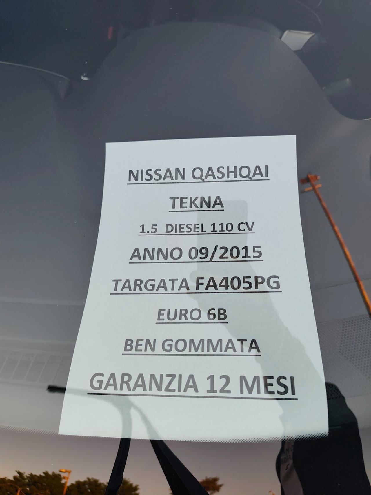 Nissan Qashqai 1.5 dCi 110cv KM 93000