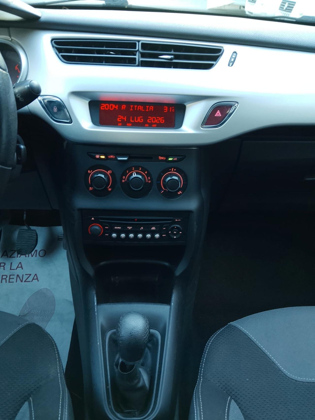 Citroen C3 1.1 benzina 11/2012 12 mesi di garanzia