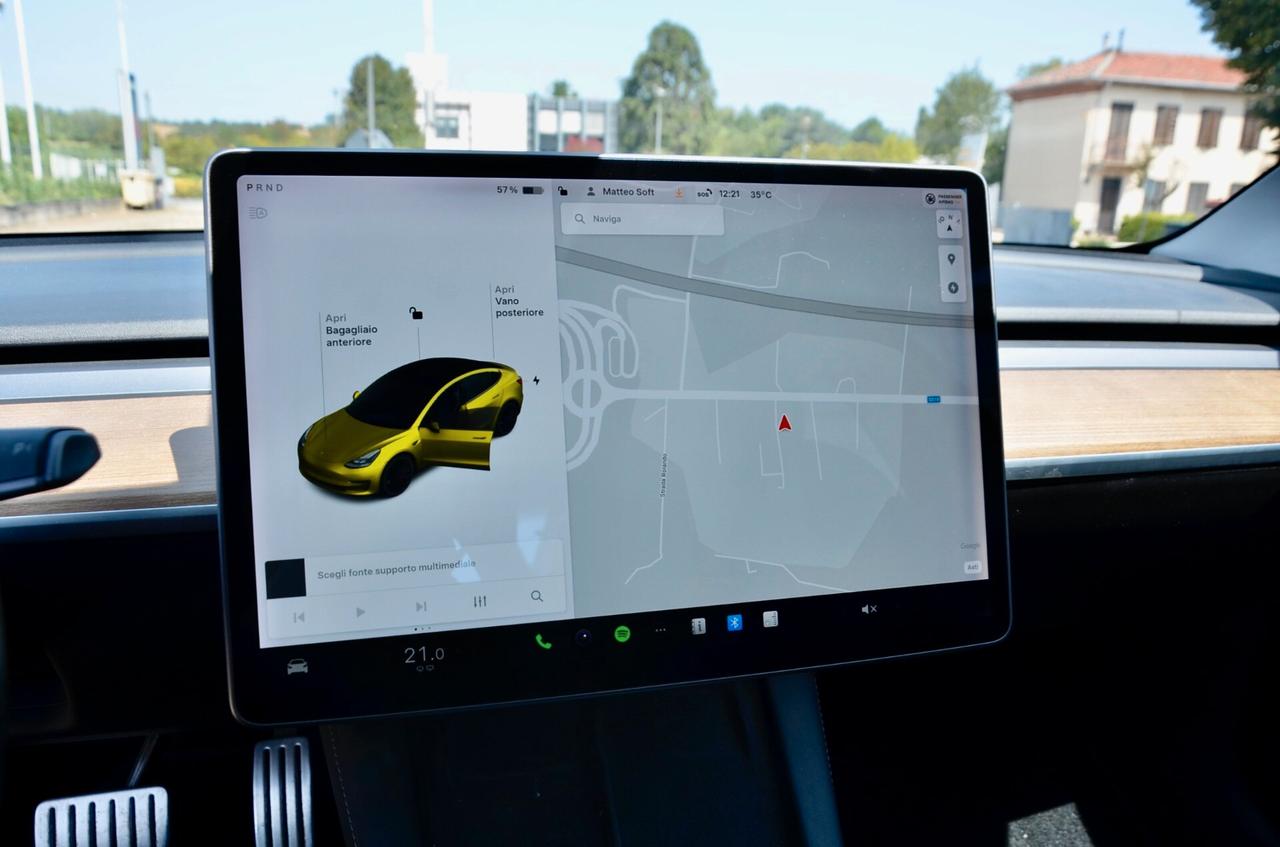 TESLA MODEL 3 PERFORMANCE DUAL MOTOR AWD, UNICOPROPRIETARIO, UFF ITALIANA, 20", PERMUTE