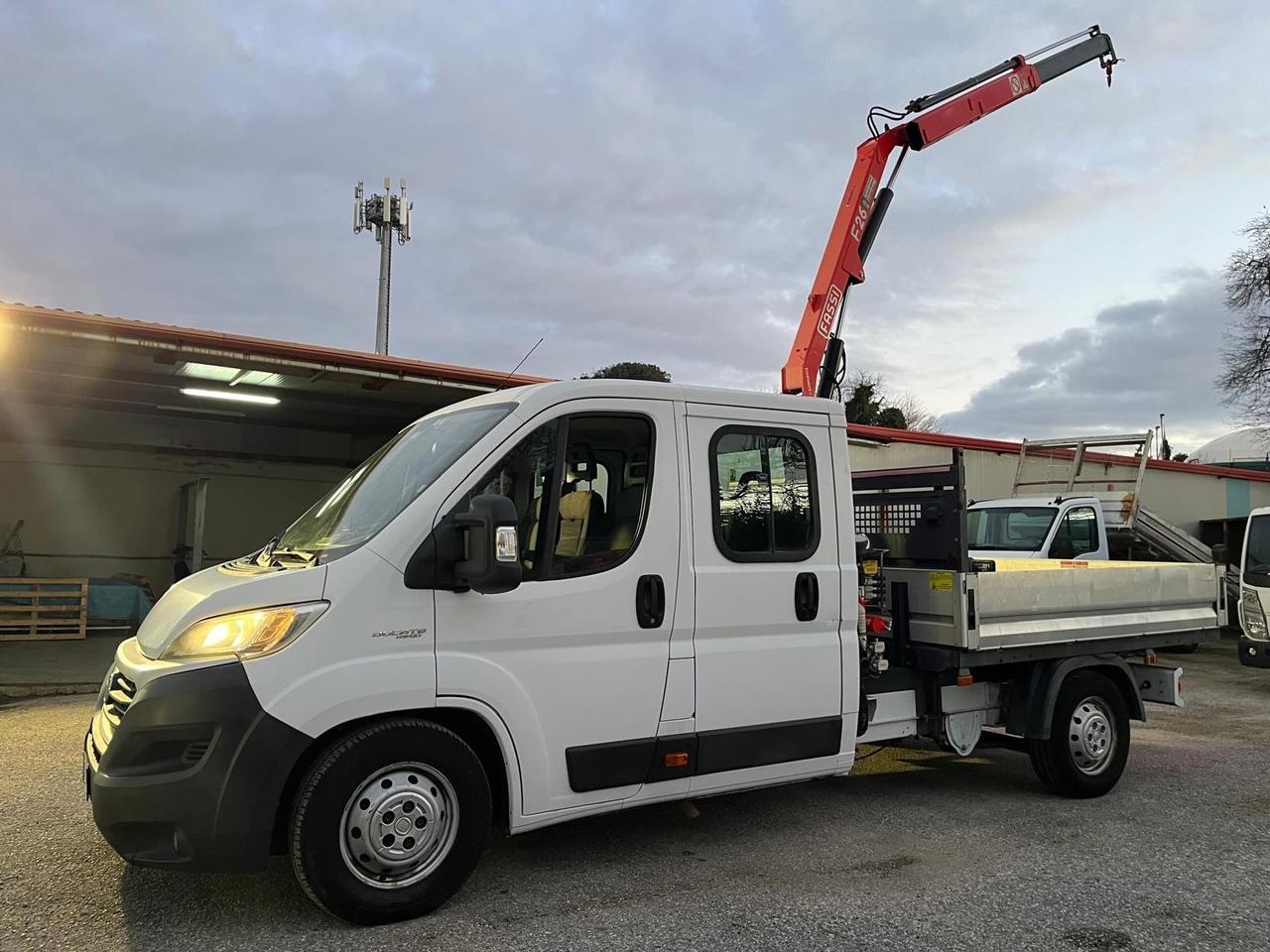Fiat ducato max 23 -7 posti cassone F. Gru Fassi-2018