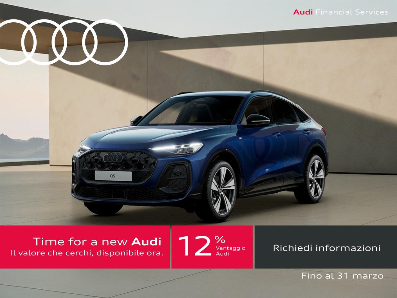 Audi Q5 sportback 2.0 tdi mhev+ s line edition quattro 204cv s-tronic